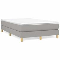 Boxspring met matras stof lichtgrijs 120x190 cm - thumbnail