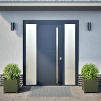 Plantenbakken 2 st 40x40x40 cm staal olijfgroen - thumbnail