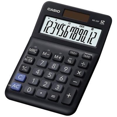 Casio MS-20F Bureaurekenmachine Zwart Aantal displayposities: 12 werkt op batterijen, werkt op zonne-energie (l x b x h) 149 x 101 x 148.5 mm Casio MS-20F Bureaurekenmachine Zwart Aantal displayposities: 12 werkt op batterijen, werkt op zonne-energie (l x b x h) 149 x 101 x 148.5 mm
