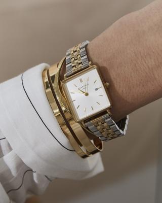 Rosefield The Boxy Quartz Polshorloge Vrouw Goud Rosefield The Boxy Quartz Polshorloge Vrouw Goud