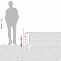 VidaXL Hek met paal zilver 0,5 x 25 m staal - thumbnail