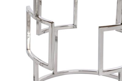 Set van 3 tafels Home ESPRIT Bruin Zilverkleurig Natuurlijk Staal Mangohout 49,5 x 49,5 x 62 cm