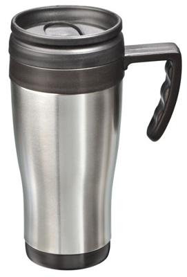 MATO interpräsent Sally Thermosbeker RVS (geborsteld), Zwart 0.4 l 4180