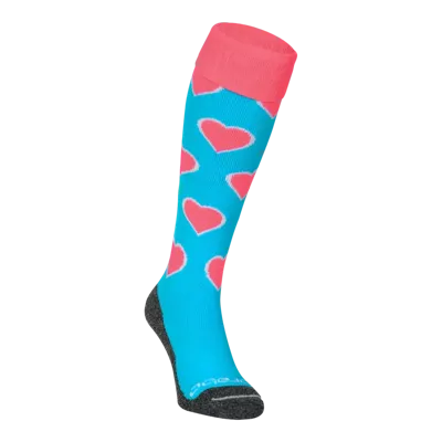 Brabo Socks Hearts - Aqua/Pink