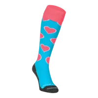 Brabo Socks Hearts - Aqua/Pink - thumbnail