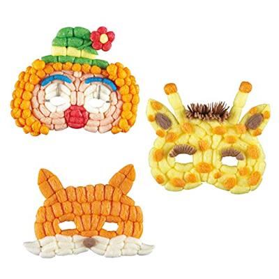 Playmais maskers versieren, 6st. (>500 stukjes)