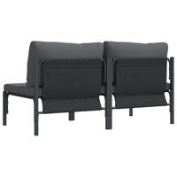 Buitenmeubelsets met kussen met kussen 2 pcs Antraciet - thumbnail