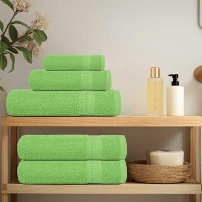 Handdoeken 10 st 100x200 cm 360 g/m² 100% katoen appelgroen