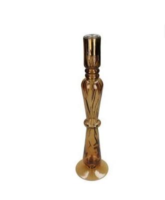 Candle Stick Leopard Glass Brown 8.9x8.9x28.5cm Kersten - Kersten Candle Stick Leopard Glass Brown 8.9x8.9x28.5cm Kersten - Kersten