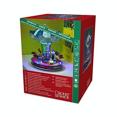 Konstsmide 3443-000 LED-decor Caroussel RGBW LED Bont Stroomvoorziening kiesbaar, Animatie, Kerstliedjes, Schakelaar