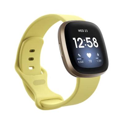 Fitbit Versa 3 & 4 / Sense 1 & 2 Sportbandje - Geel - Maat: M/L