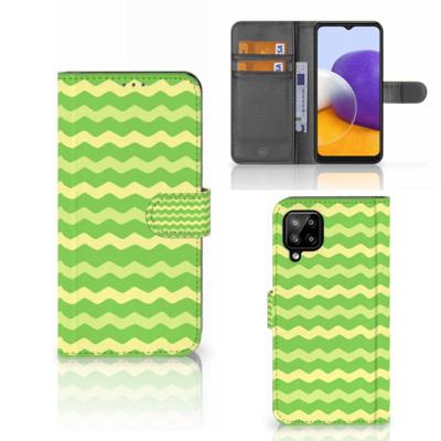 Samsung Galaxy A22 4G | M22 | Telefoon Hoesje | Waves Green