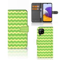 Samsung Galaxy A22 4G | M22 | Telefoon Hoesje | Waves Green - thumbnail