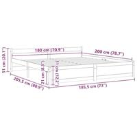 Bedframe massief hout wit 180x200 cm - thumbnail