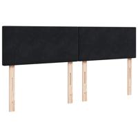 Ottoman bed met matras en LED's 180x200cm fluweel zwart - thumbnail