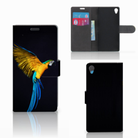 Sony Xperia Z3 | Telefoonhoesje | Met pasjeshouder | Papegaai - thumbnail