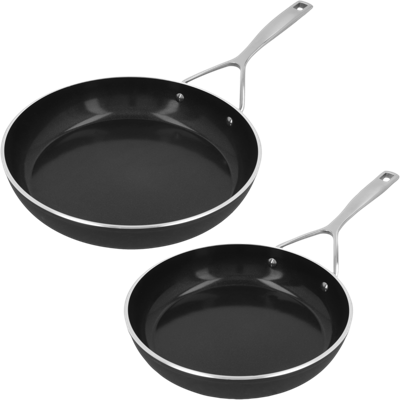 Demeyere Koekenpannenset Alu Industry 3 - Ceraforce - ø 24 & 28 cm - keramische anti-aanbaklaag