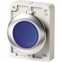 Eaton 182940 M30C-FDL-B Druktoets Plat, Rond, Verchroomd Knop Blauw 1 stuk(s) Piece - thumbnail