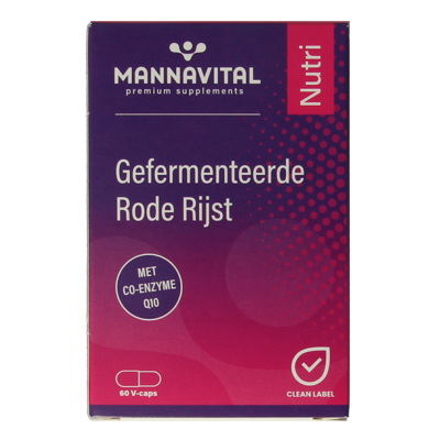 Mannavital Gefermenteerde rode rijst 60 Vegetarische capsules Mannavital Gefermenteerde rode rijst 60 Vegetarische capsules