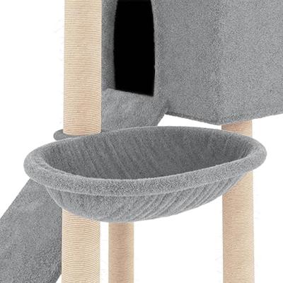 VidaXL Kattenmeubel met sisal krabpalen 153 cm lichtgrijs