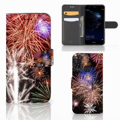Huawei P10 Lite | Wallet Case | met Pasjes | Vuurwerk Huawei P10 Lite | Wallet Case | met Pasjes | Vuurwerk