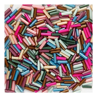 Creativ Company Kralen mix, l: 6 mm, d 1,5-2 mm, gatgrootte 1 mm, metallic kleuren, 130 gr/ 1 doos