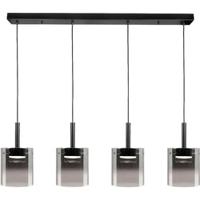 Highlight Hanglamp Salerno 4 lichts recht 110 cm zwart - thumbnail