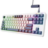 Trust gxt 872 xyra mechanisch tkl-gamingtoetsenbord, gaming toetsenbord (wit, us lay-out, leobog seiya, 80% (tkl), rgb, hot swap) - thumbnail