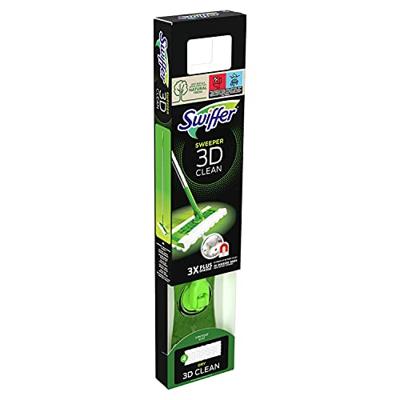 Swiffer vloerreiniger 3D Clean starterkit, met 4 droge en 2 vochtige stofdoekjes