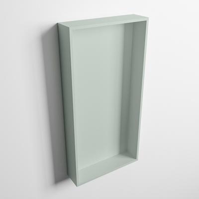 MONDIAZ EASY Nis 59,5x29,5cm in solid surface kleur Greey | Greey. 1 vak geschikt voor in- of opbouw MONDIAZ EASY Nis 59,5x29,5cm in solid surface kleur Greey | Greey. 1 vak geschikt voor in- of opbouw