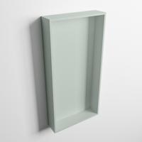 MONDIAZ EASY Nis 59,5x29,5cm in solid surface kleur Greey | Greey. 1 vak geschikt voor in- of opbouw - thumbnail