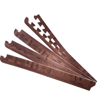 8 Eindstukken voor vloer Beschermingsmatten Donkere houtlook