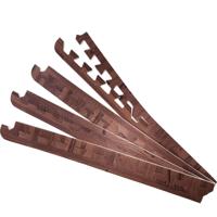 8 Eindstukken voor vloer Beschermingsmatten Donkere houtlook - thumbnail