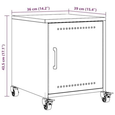 Nachtkastjes 2 st 36x39x43,5 cm staal antracietkleurig
