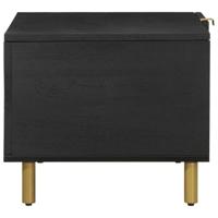 Salontafel 80x50x40 cm bewerkt hout zwart - thumbnail