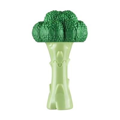 Nylabone, Extreem sterk kauweffect, Nieuw kauwspeeltje gemaakt van broccoli, Duurzaam kauwspeeltje met spek- en kaassmaak, Groot, Voor honden tot 23 kg