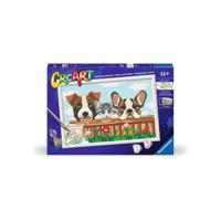Ravensburger creart schilderen op nummer - kat en honden - thumbnail