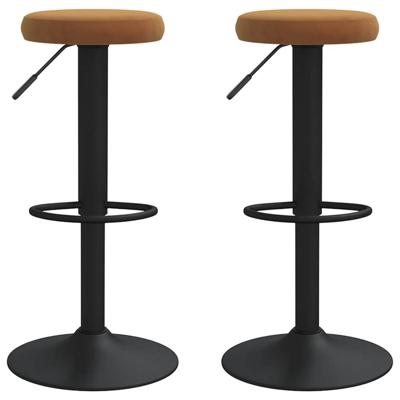 Barkrukken 2 st fluweel bruin Barkrukken 2 st fluweel bruin