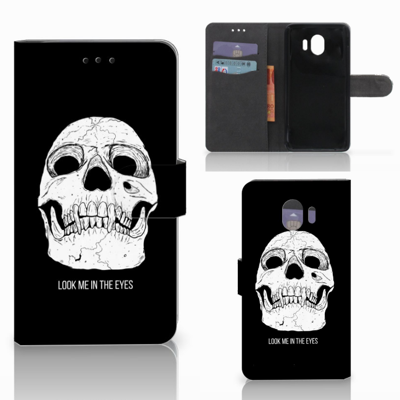 Telefoonhoesje met Naam Samsung Galaxy J4 2018 Skull Eyes Telefoonhoesje met Naam Samsung Galaxy J4 2018 Skull Eyes