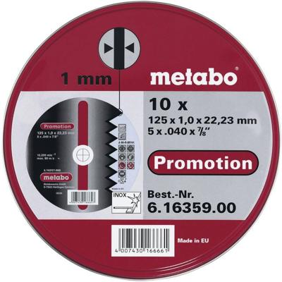 Metabo Accessoires doorslijpschijven in blik (10 st.) | ø 125x1,0x22,23 - 616359000 Metabo Accessoires doorslijpschijven in blik (10 st.) | ø 125x1,0x22,23 - 616359000