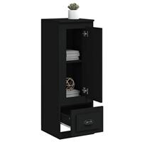 Hoge kast 36x35,5x103,5 cm bewerkt hout zwart - thumbnail