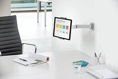 Durable 893423 Tablet houder muur (met draaibare arm voor 7-13 inch tablets, draaibaar met anti-diefstal ankerpunt) zilver/antraciet