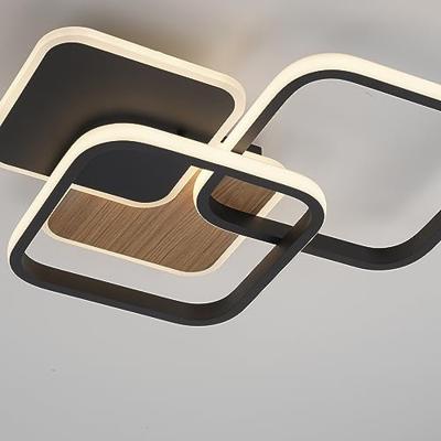 Just Light 14117-78 SEVENT LED-plafondlamp LED 36 W Hout-bruin (zijdemat)