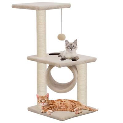 VidaXL Kattenkrabpaal met sisal krabpalen 65 cm beige