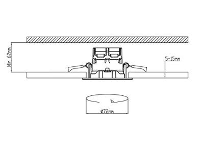 Trio Led inbouwspotPamir Square 5,5w - 3000K - 8,5cm chroom - 650410106