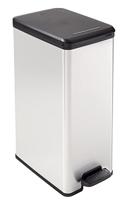 Curver decobin slimbin pedaalemmer 40 liter rechthoekig zilver metallic - thumbnail