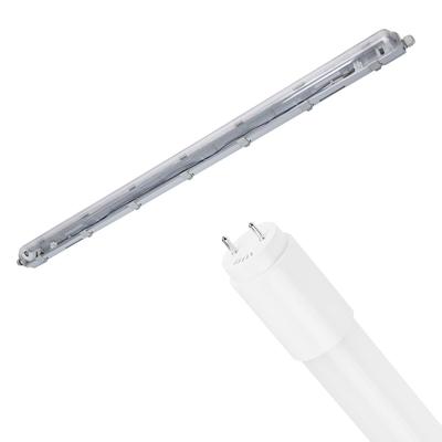 LED Waterdichte TL Armatuur met T8 Buis - Velvalux Strela - 120cm - Enkel - Koppelbaar - Waterdicht IP65 - 18W - Natuurlijk Wit 4000K