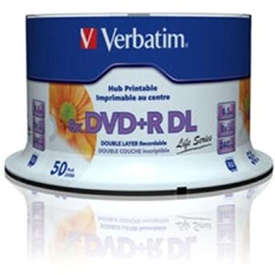 Verbatim 97693 DVD+R DL disc 8.5 GB 50 stuk(s) Spindel Bedrukbaar Verbatim 97693 DVD+R DL disc 8.5 GB 50 stuk(s) Spindel Bedrukbaar
