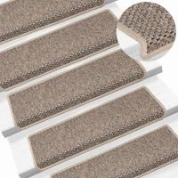 Trapmatten zelfklevend 30 st sisal-look 65x21x4 cm donkerbeige - thumbnail