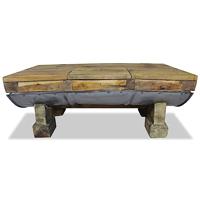 Salontafel 90x50x35 cm massief gerecycled hout - thumbnail